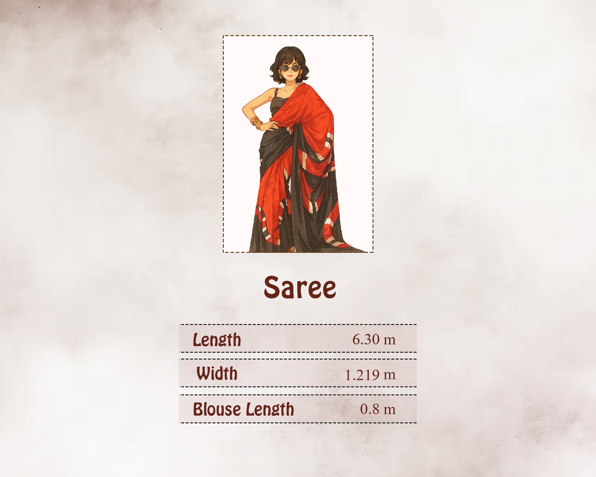 Size Guide in Meters