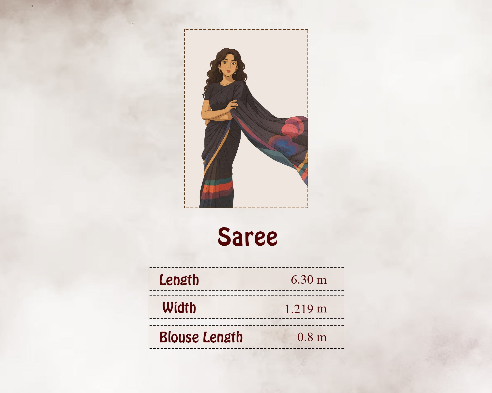 Size Guide in Meters