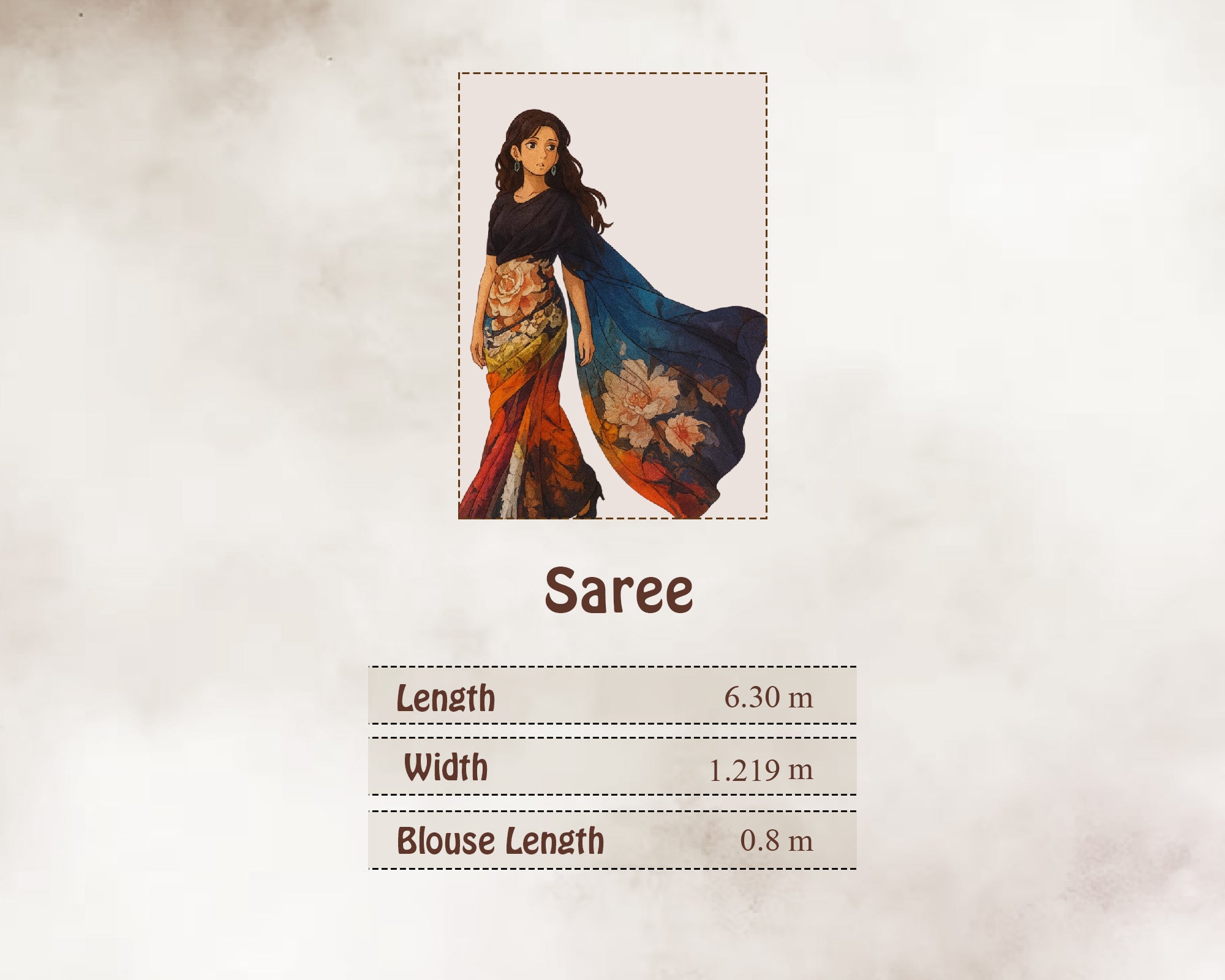 Size Guide in Meters