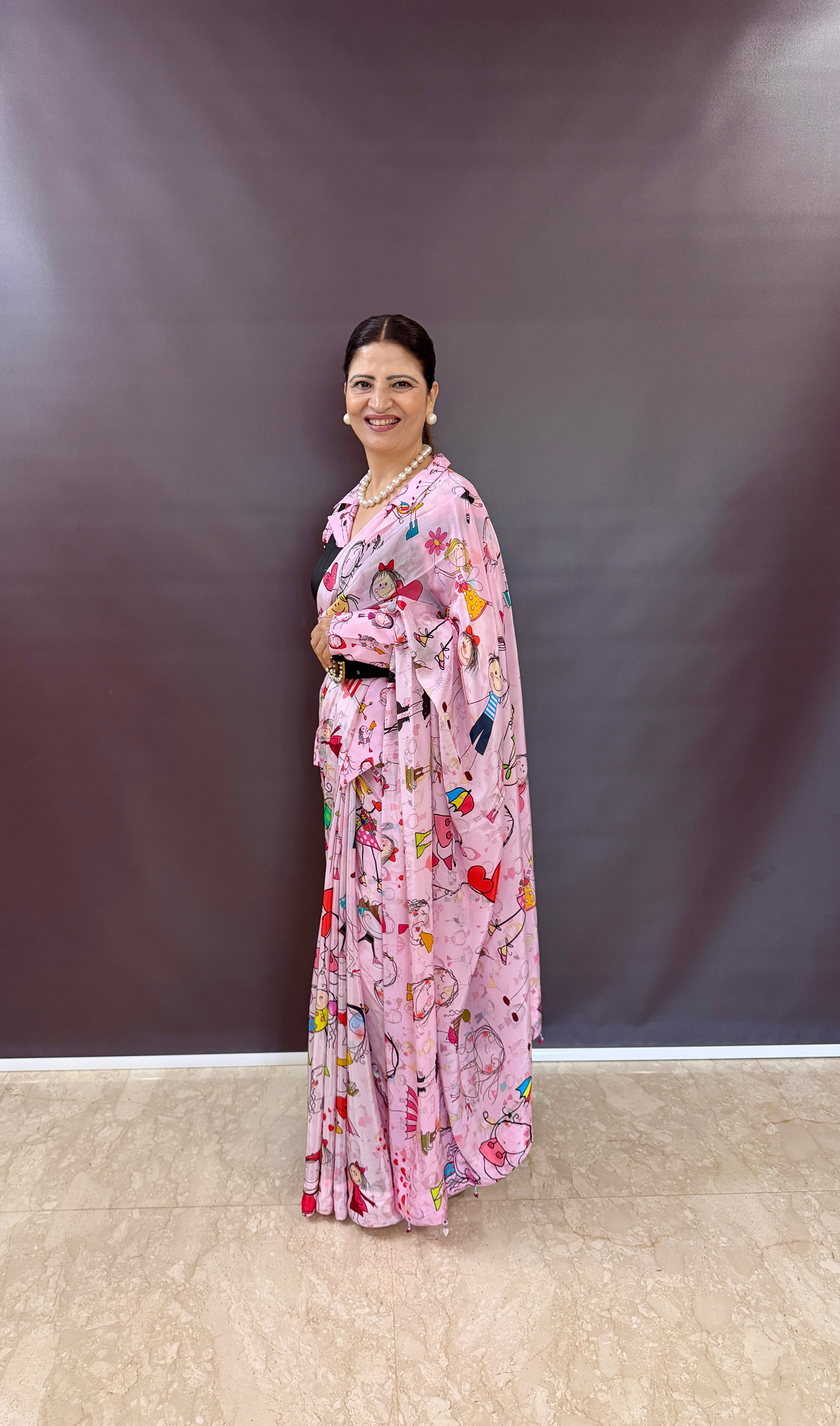 Dreamy Doodle - Sketch Love Design Saree