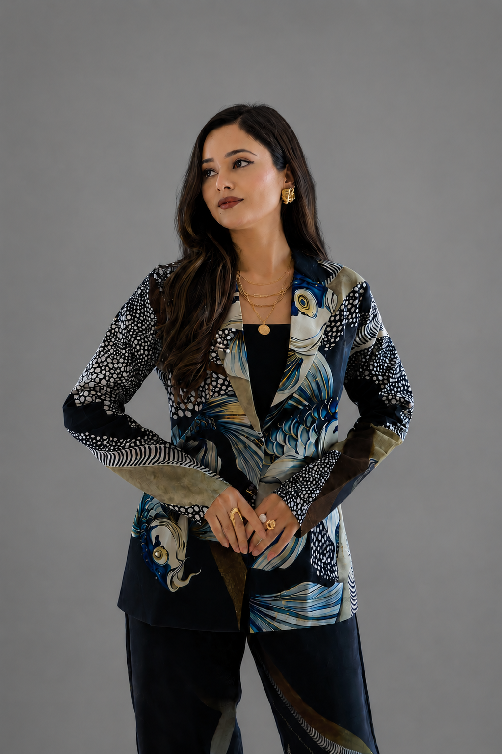 Ocean Majesty Blazer Co-Ord Set