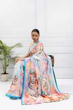 Royal Tigers Design Saree