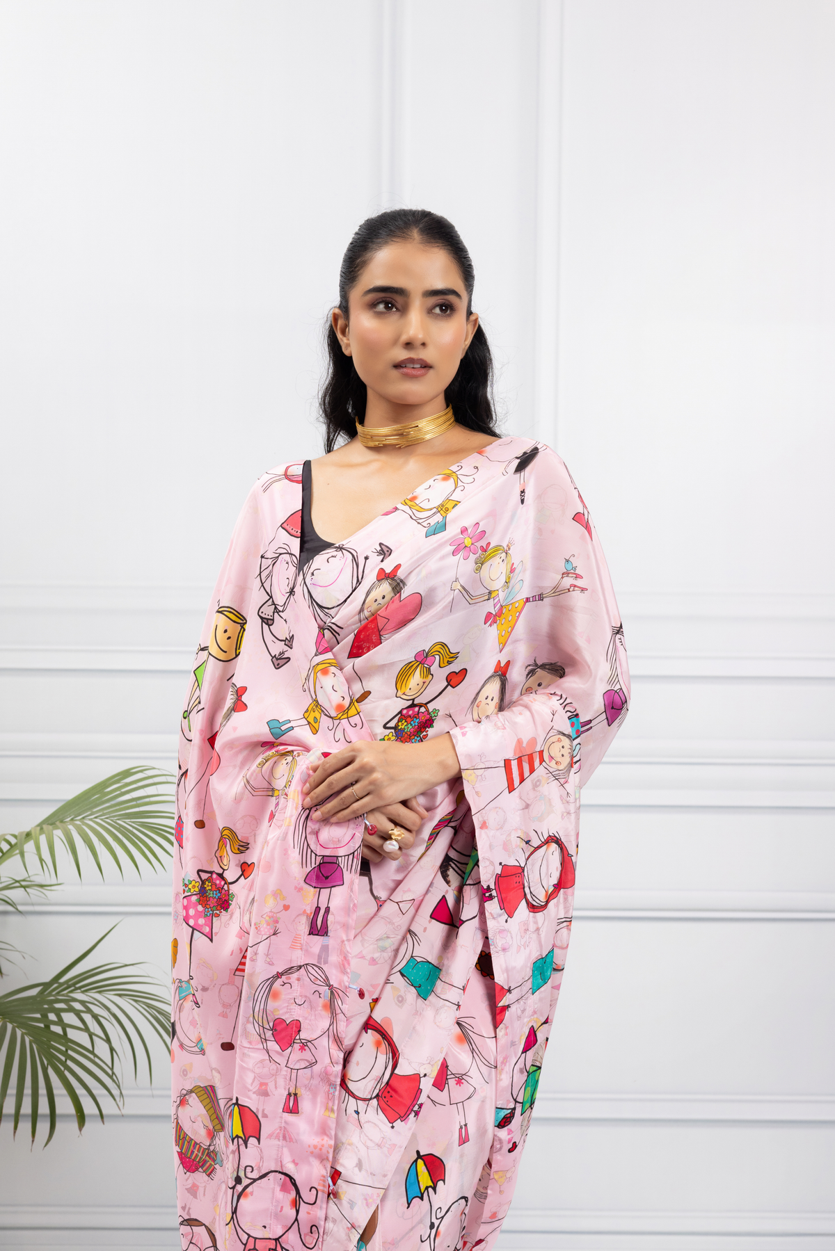 Dreamy Doodle - Sketch Love Design Saree