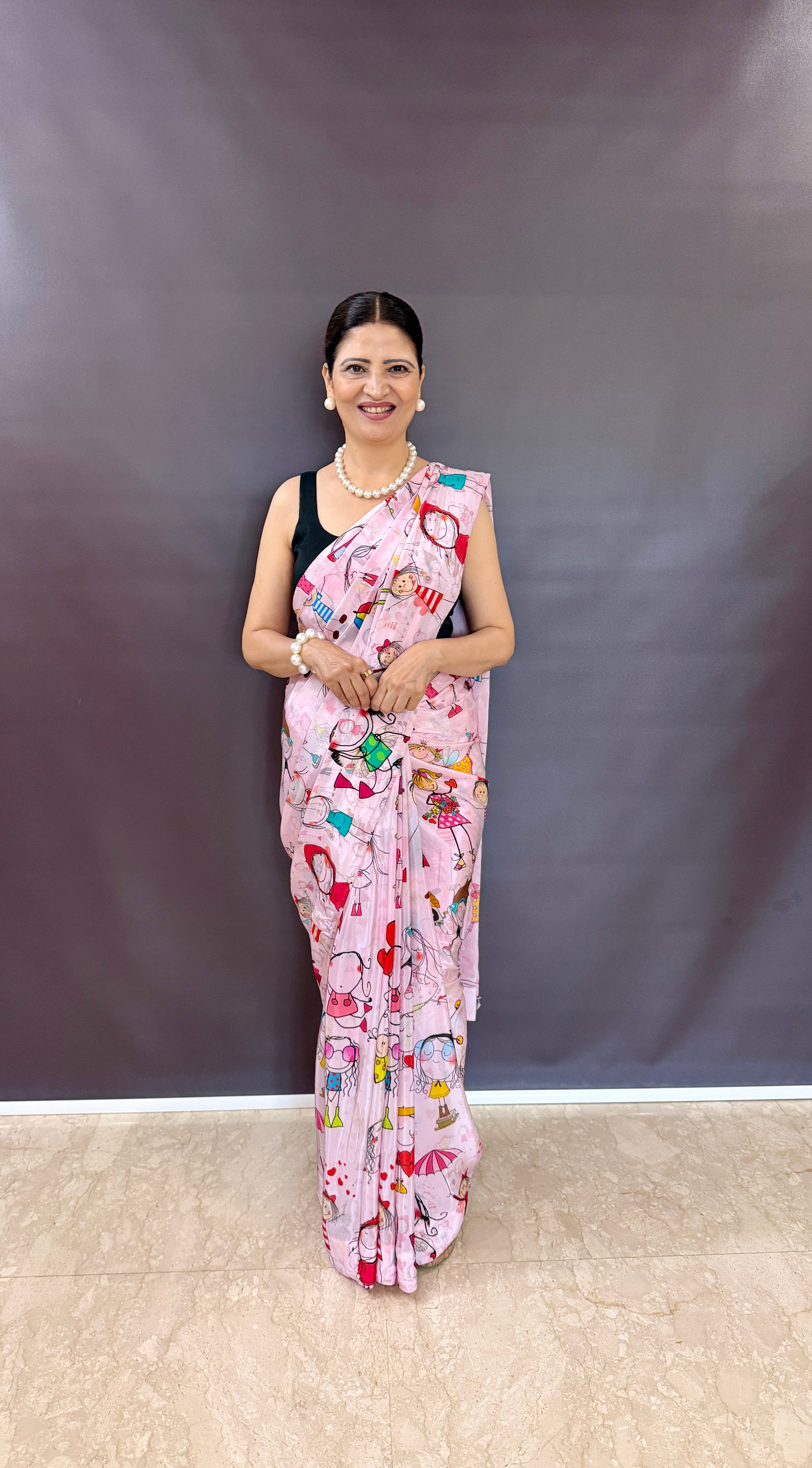 Dreamy Doodle - Sketch Love Design Saree