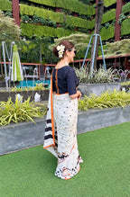 Penguin Polka Dots Saree