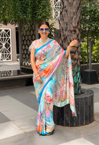 Royal Tigers Design Saree