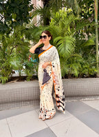 Penguin Polka Dots Saree