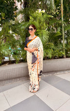 Penguin Polka Dots Saree