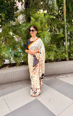 Penguin Polka Dots Saree