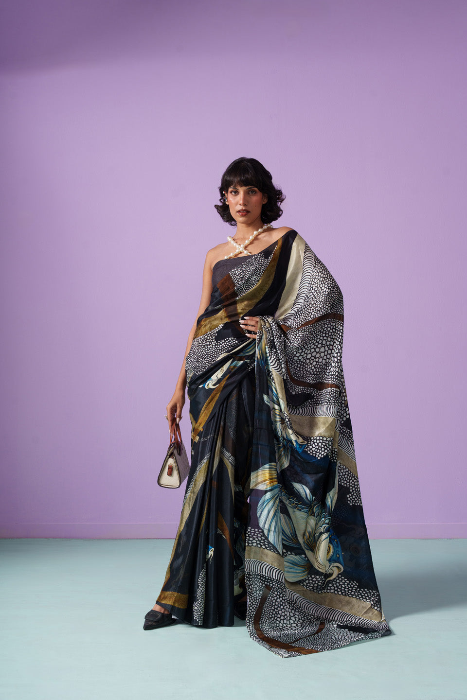 Ocean Majesty Pearl Saree