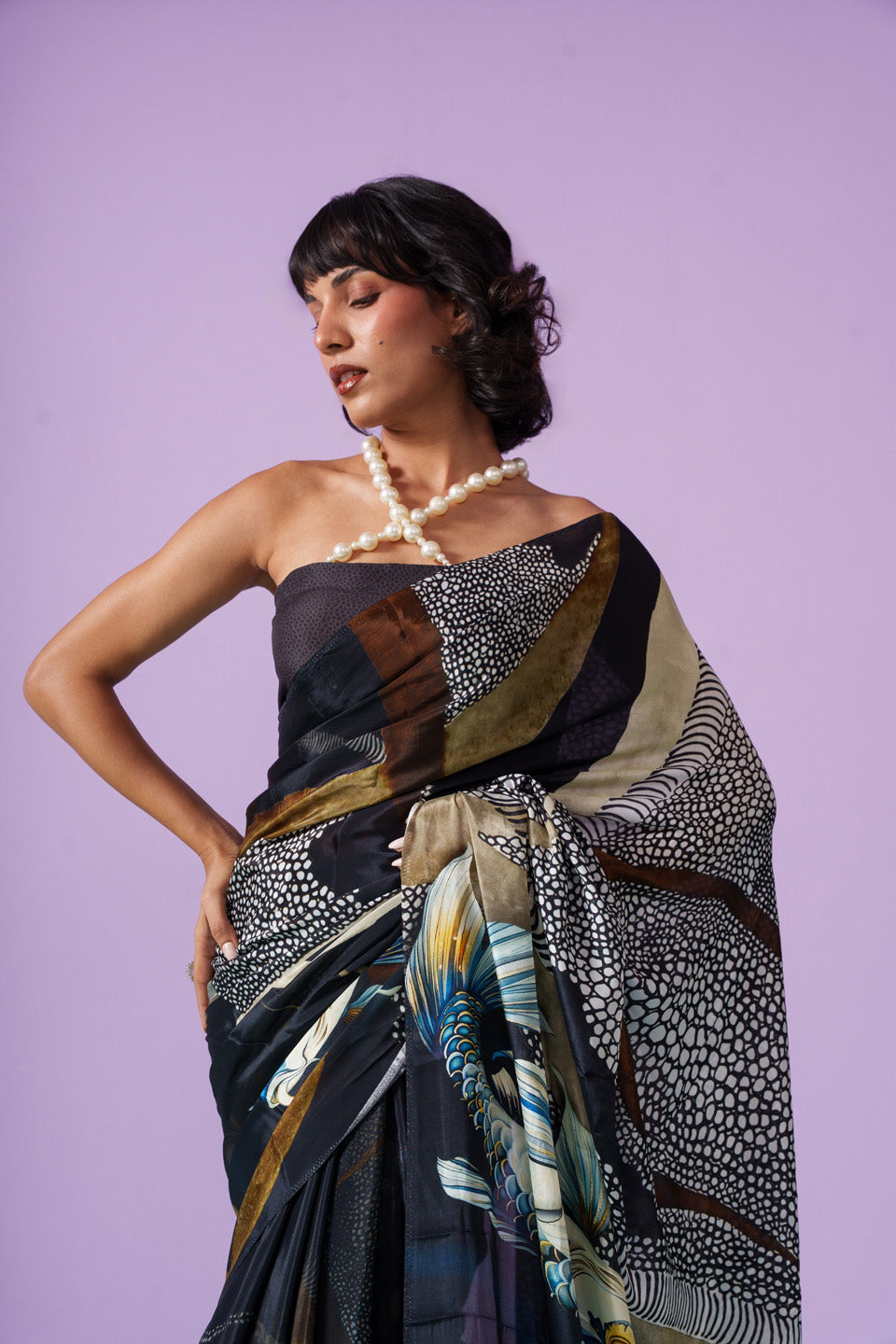 Ocean Majesty Pearl Saree