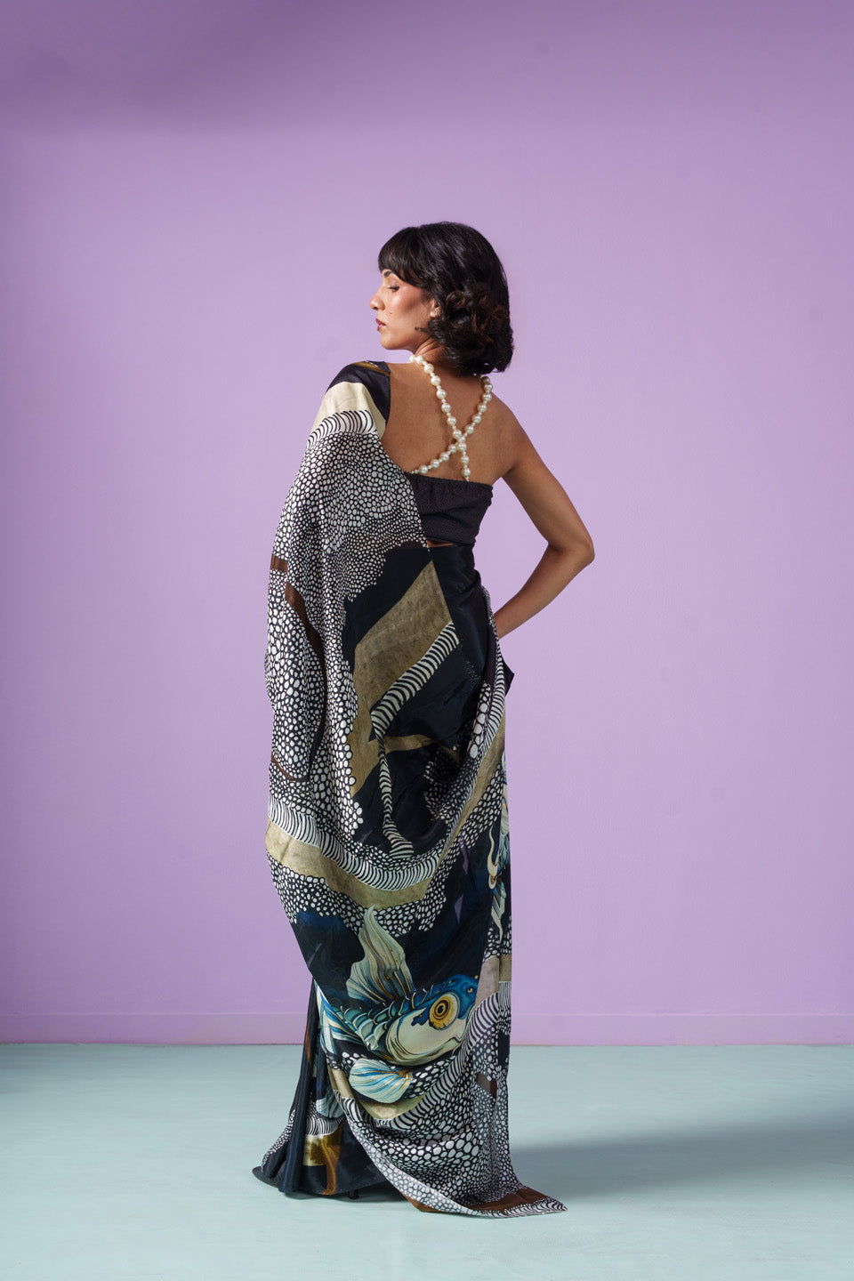 Ocean Majesty Pearl Saree