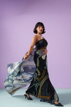 Ocean Majesty Pearl Saree