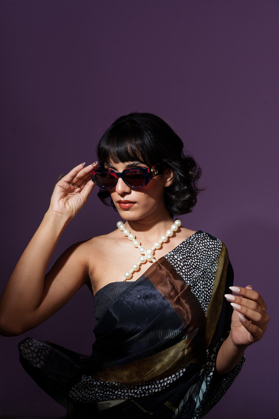 Ocean Majesty Pearl Saree