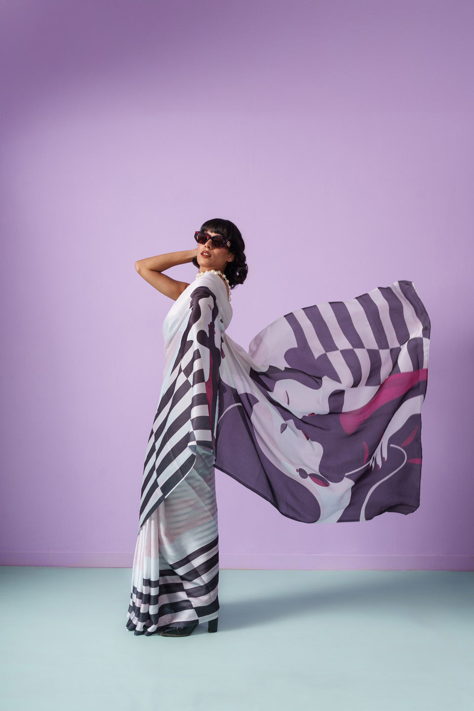 Midnight Chic Medonna Vouge Saree
