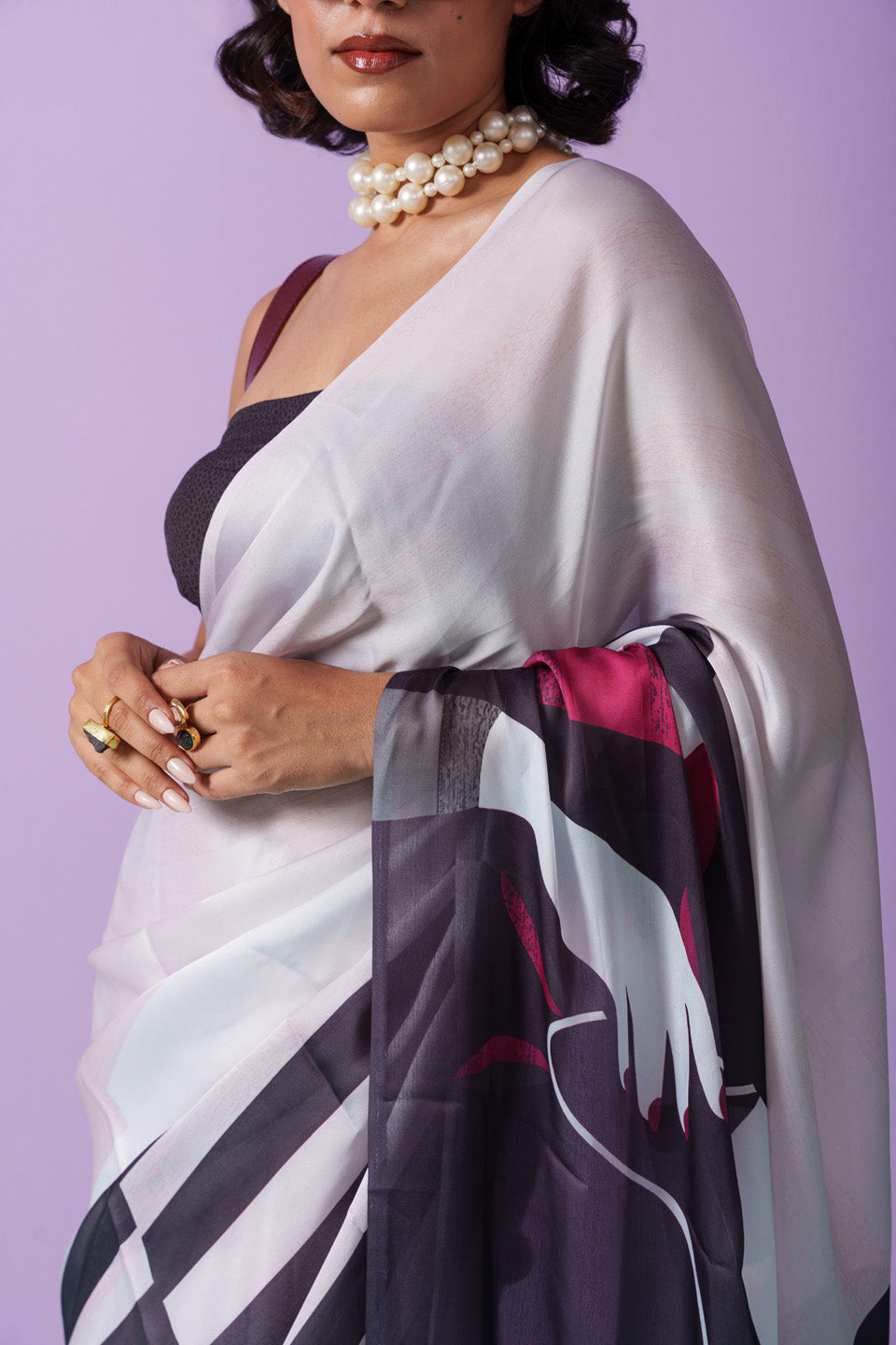 Midnight Chic Medonna Vouge Saree