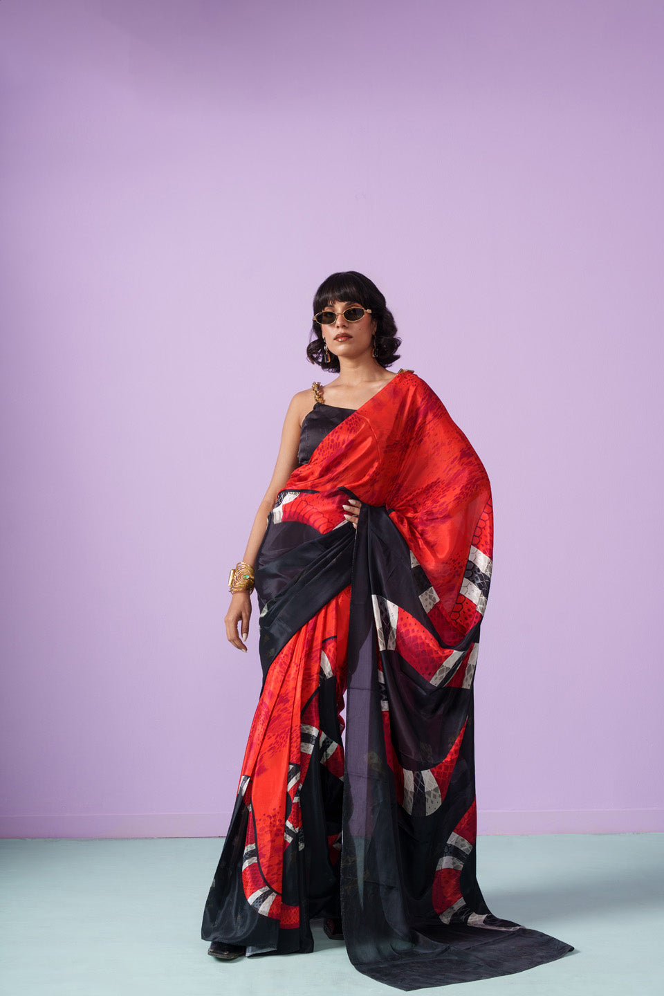 Crimson Rouge Venom Flame Saree