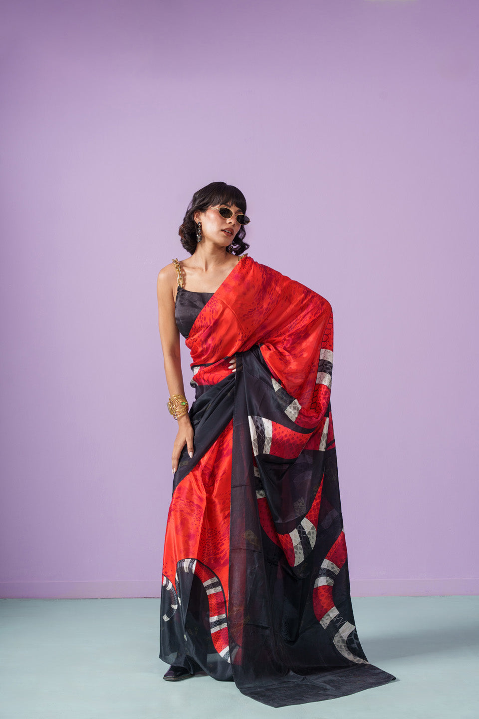 Crimson Rouge Venom Flame Saree
