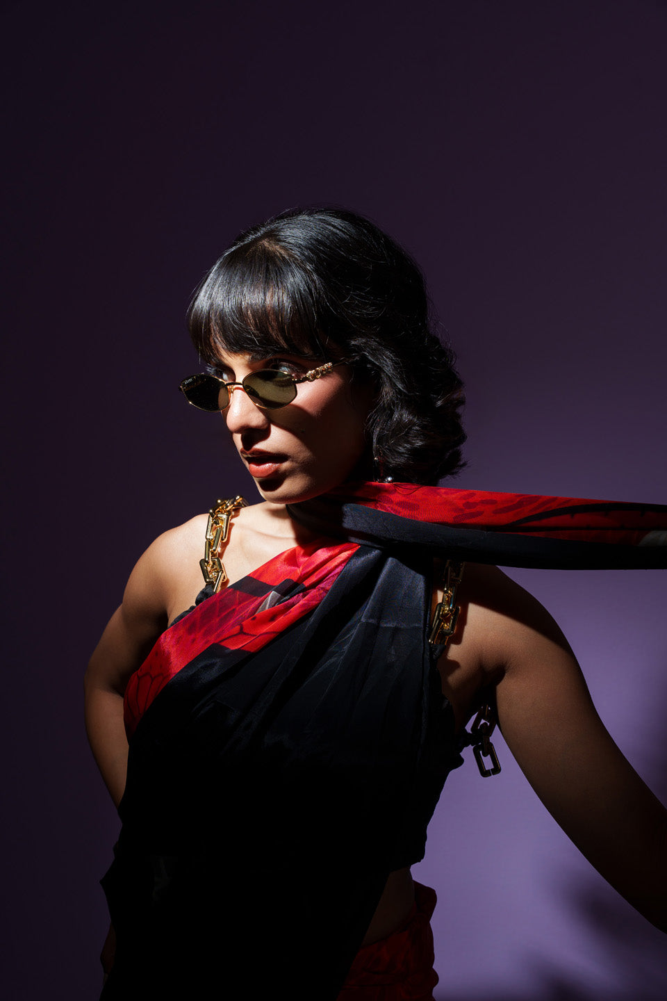Crimson Rouge Venom Flame Saree