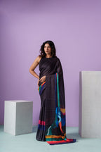 Noir Spectrum Mystery Face Saree