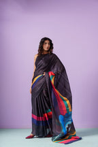 Noir Spectrum Mystery Face Saree