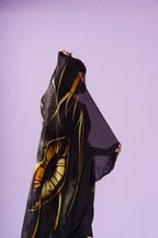 Golden Whispering Lips Saree