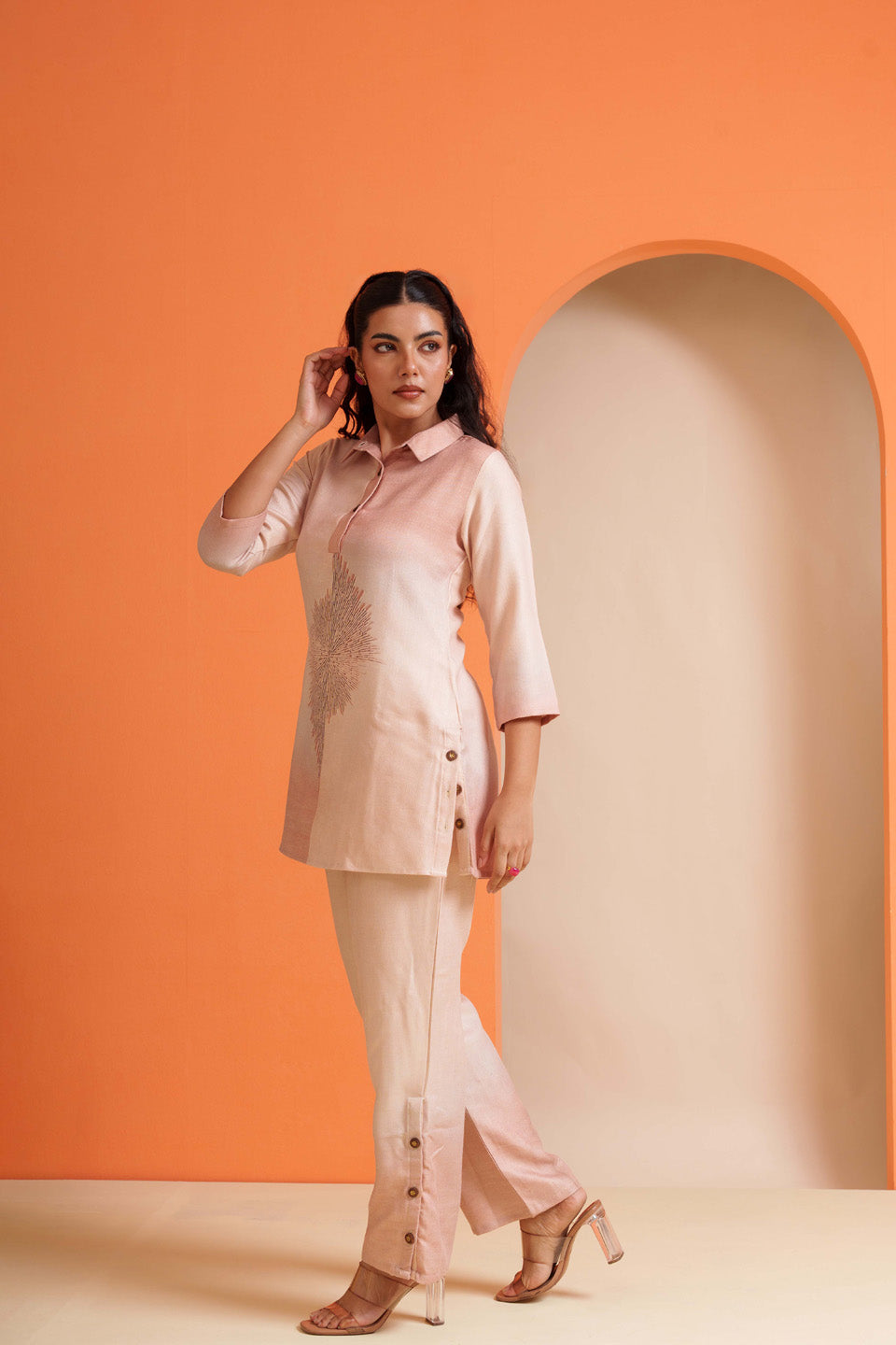 Bold Brown Ice Berg Co-ord Set