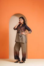Dark Petals Blooming Flower Co-ord Set