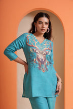 Deer-O-Deer in the Oceanic Sky Co-ord Set