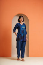 Blue Moonlit Roar Leo Co-ord Set