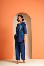 Blue Moonlit Roar Leo Co-ord Set