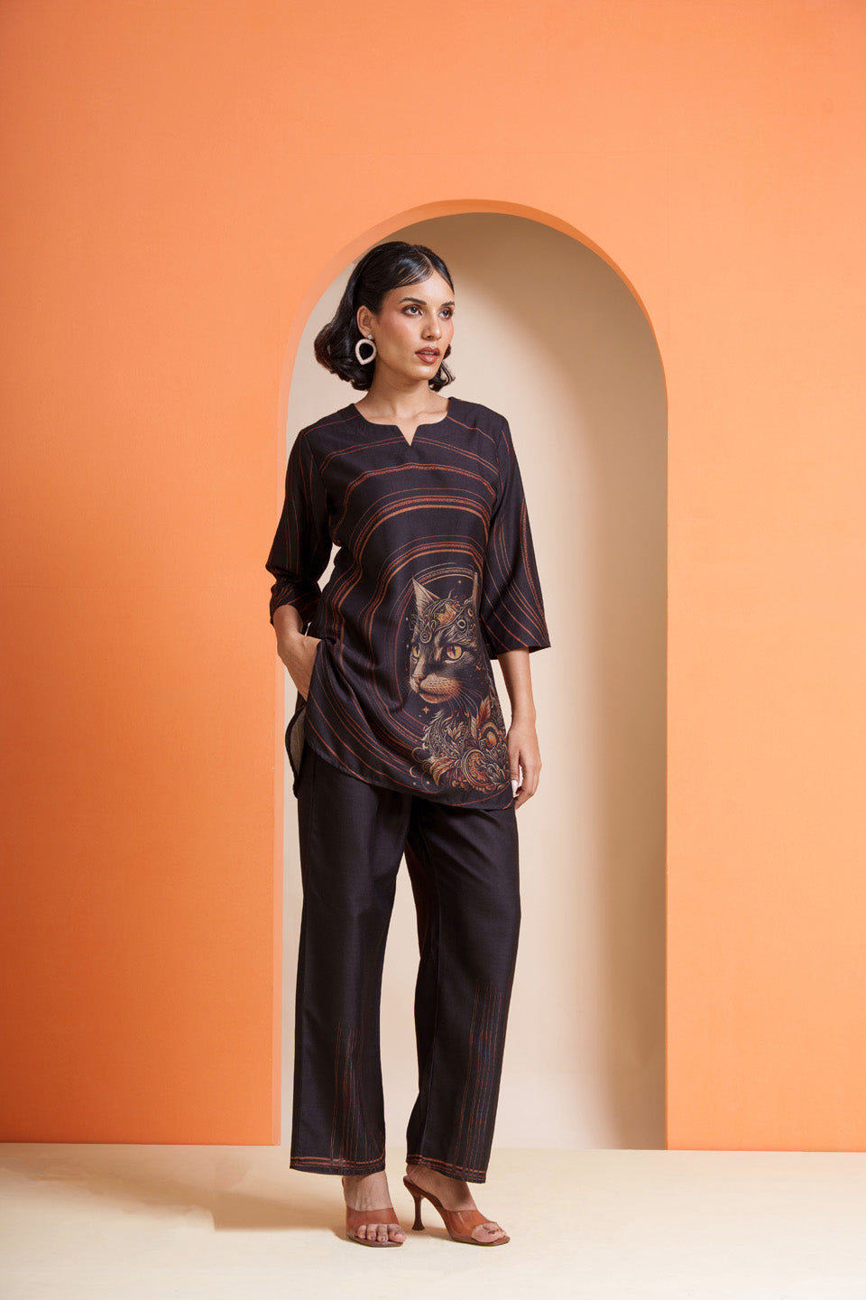Eclipse Motion Black Hypno Cat Co-ord Set