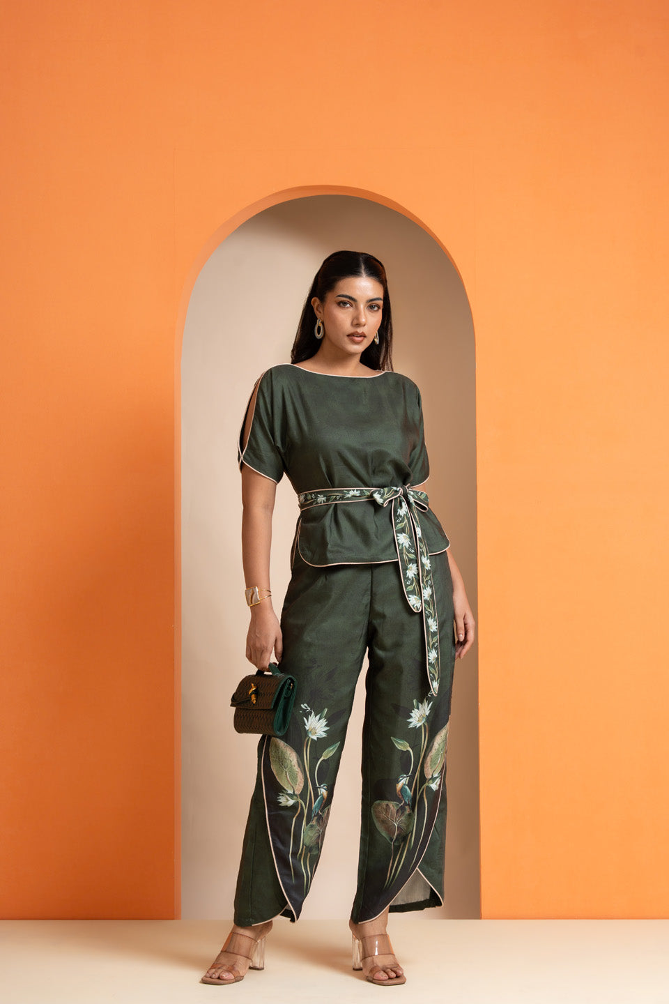 Olive Lotus Whispers Co-ord Set