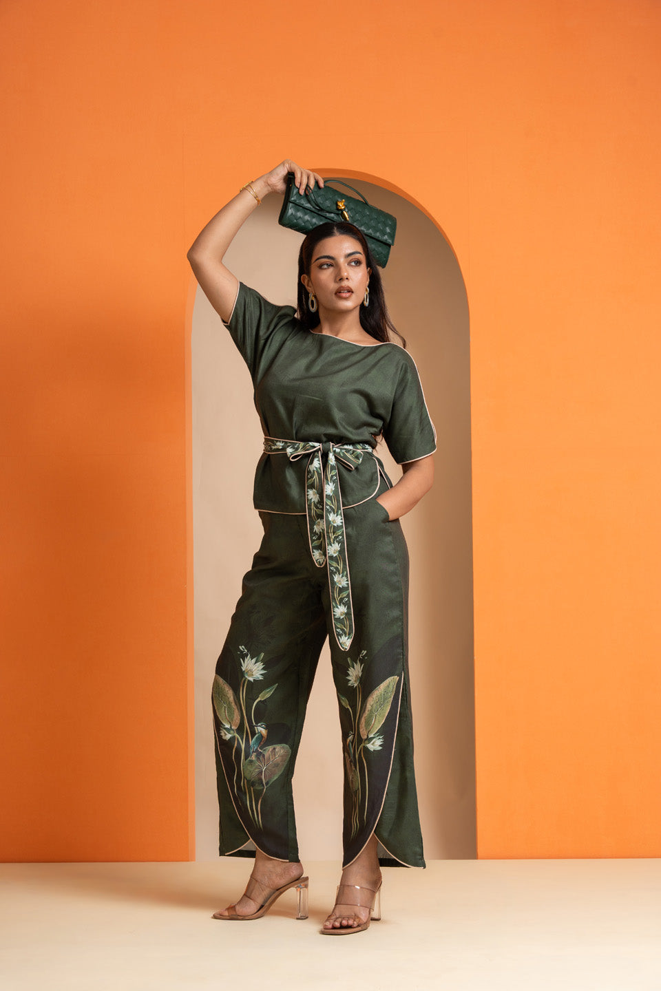 Olive Lotus Whispers Co-ord Set