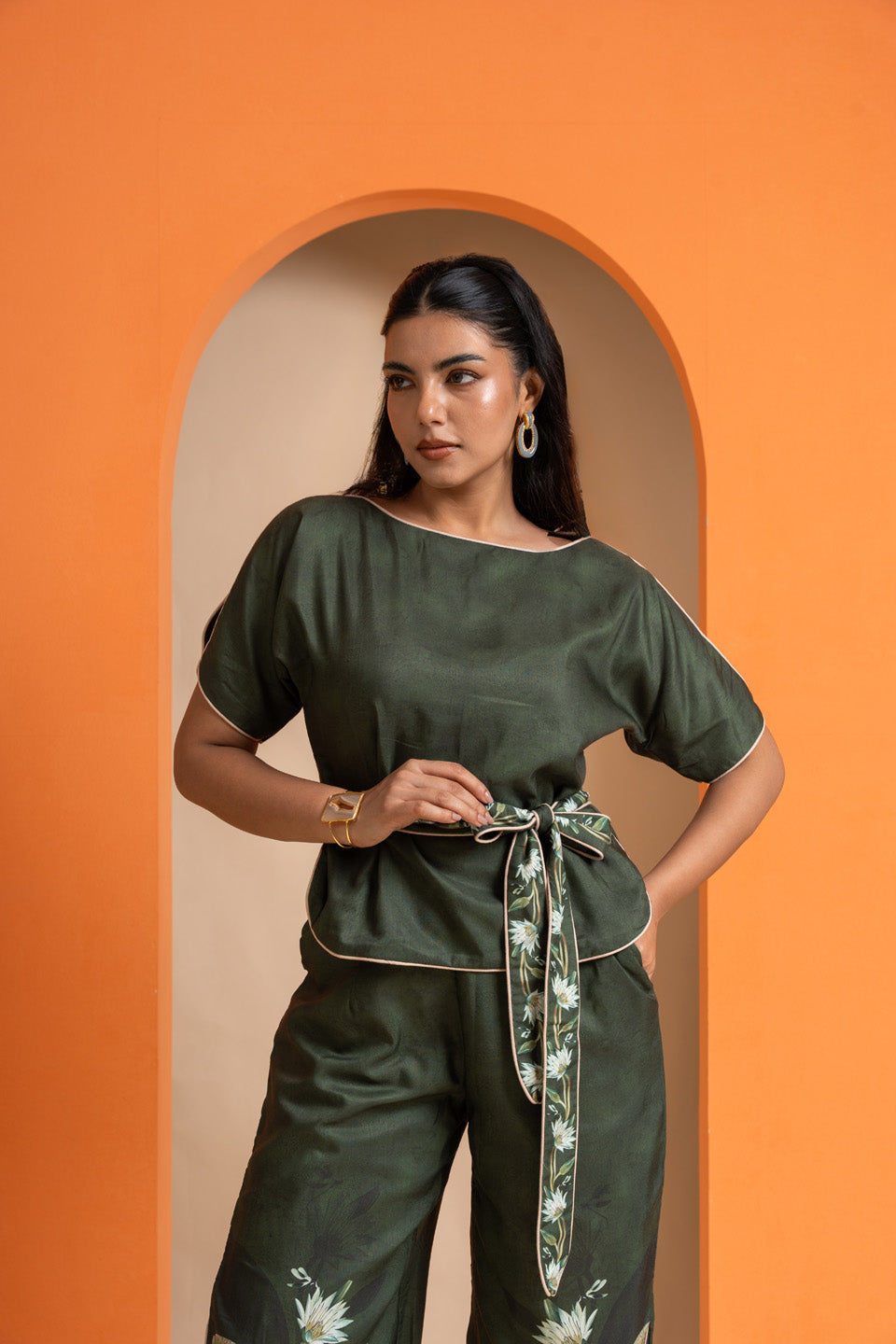 Olive Lotus Whispers Co-ord Set