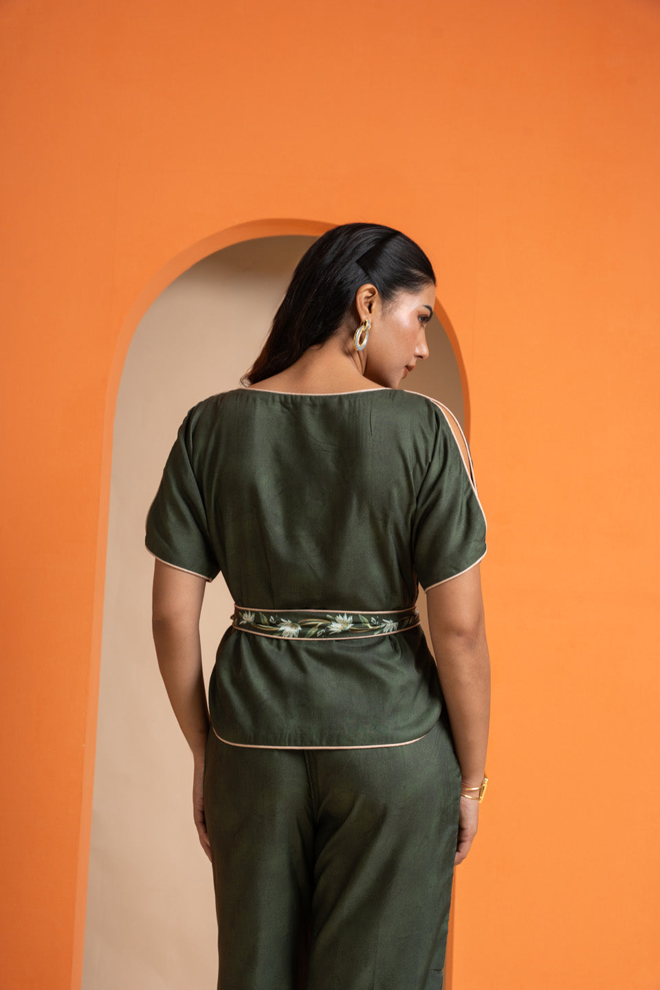 Olive Lotus Whispers Co-ord Set