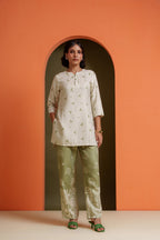 Pistachio Tropical Birdy Safari Co-ord Set