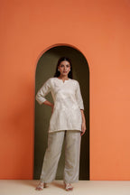 Olive Green Jalpari Co-ord Set