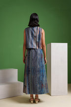 Ethereal Echo Canvas Flow Lines Skirt and Tops