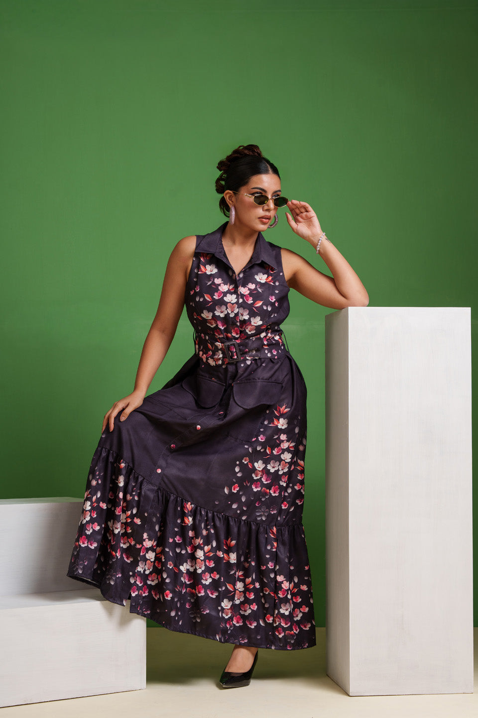 Dark Romantic Flora Rainfall Gown
