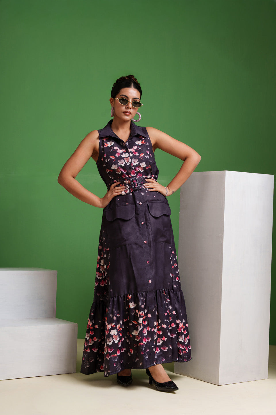 Dark Romantic Flora Rainfall Gown