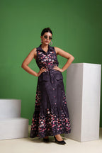 Dark Romantic Flora Rainfall Gown