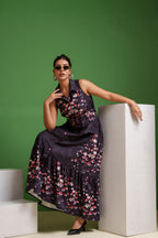 Dark Romantic Flora Rainfall Gown