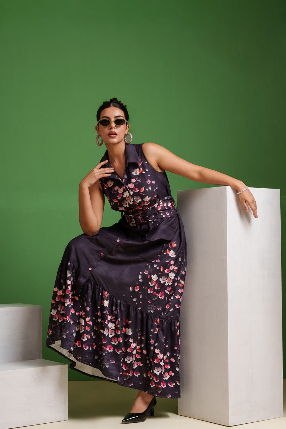 Dark Romantic Flora Rainfall Gown
