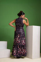 Dark Romantic Flora Rainfall Gown