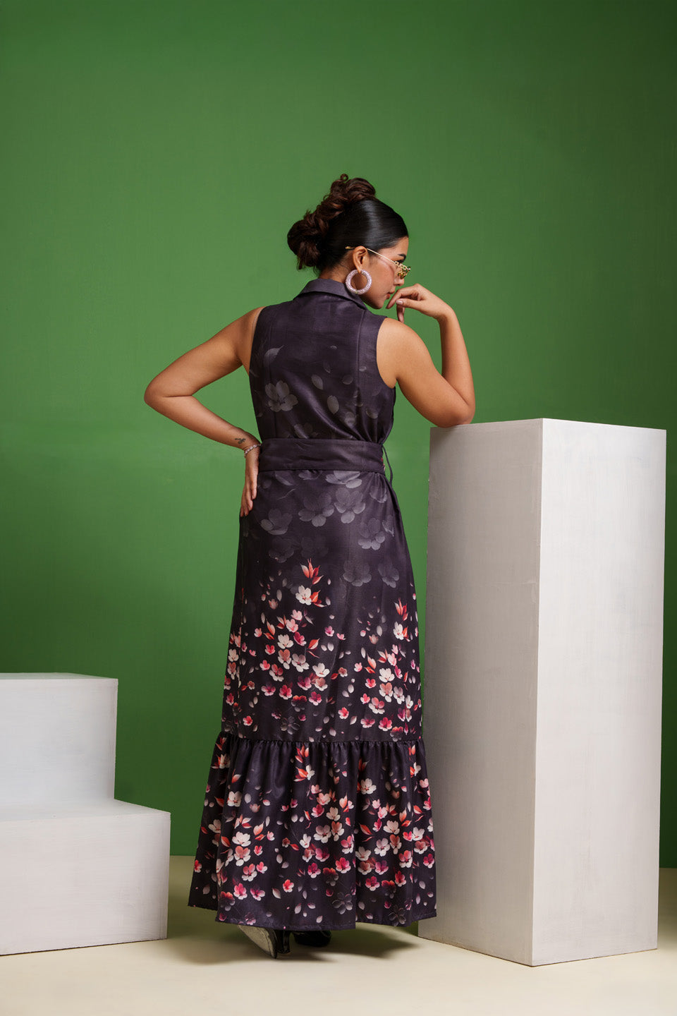 Dark Romantic Flora Rainfall Gown
