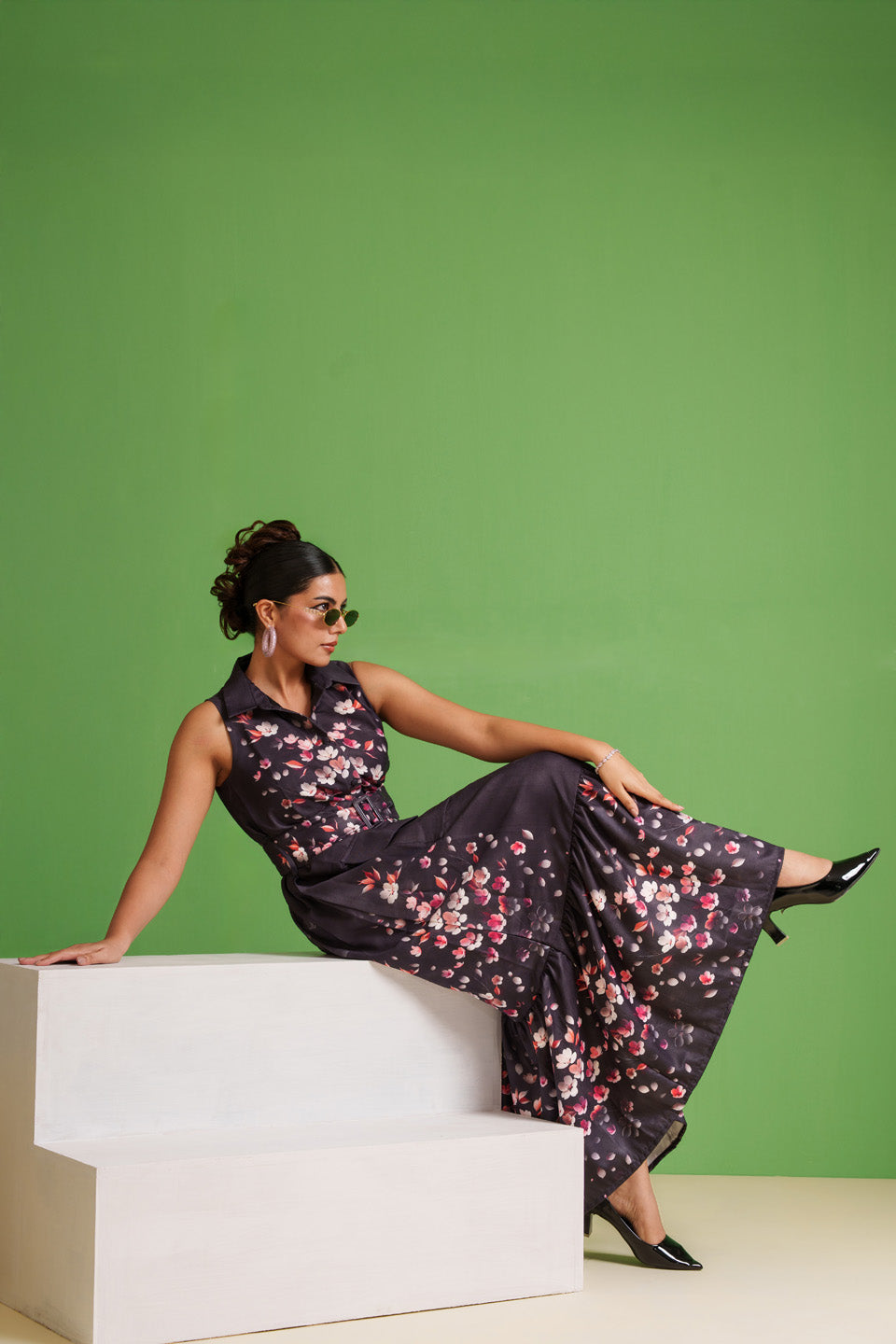 Dark Romantic Flora Rainfall Gown