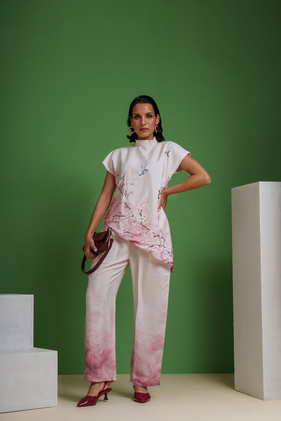 Blush Cherry Blossom Flight Co-ord Set