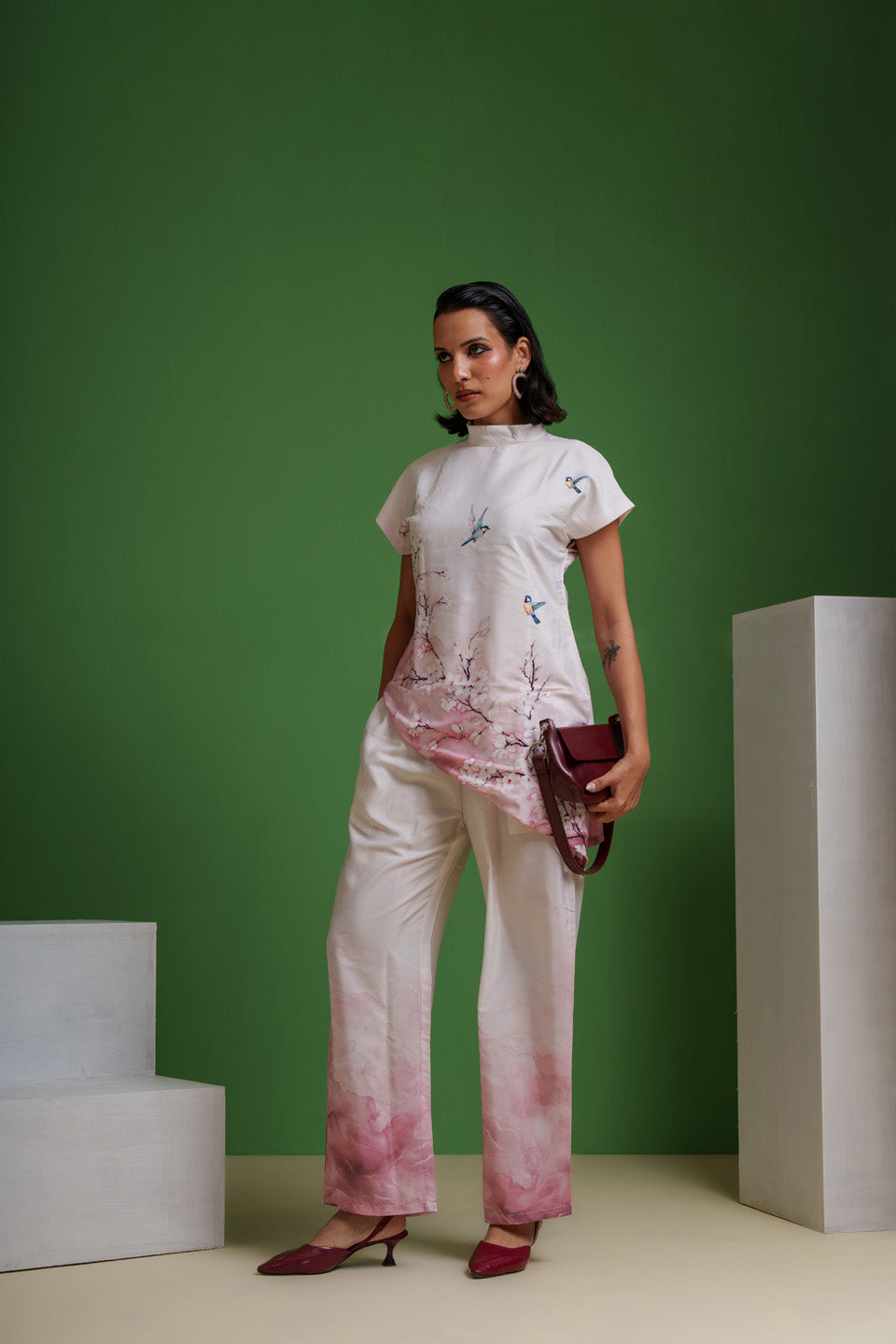Blush Cherry Blossom Flight Co-ord Set