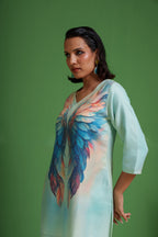 Fearless Rainbow Pankh Co-ord Set